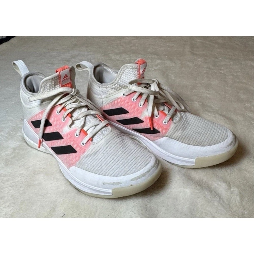 Adidas Crazyflight Boost Volleyball Shoes Women's 8.5 Gray Pink Athletic